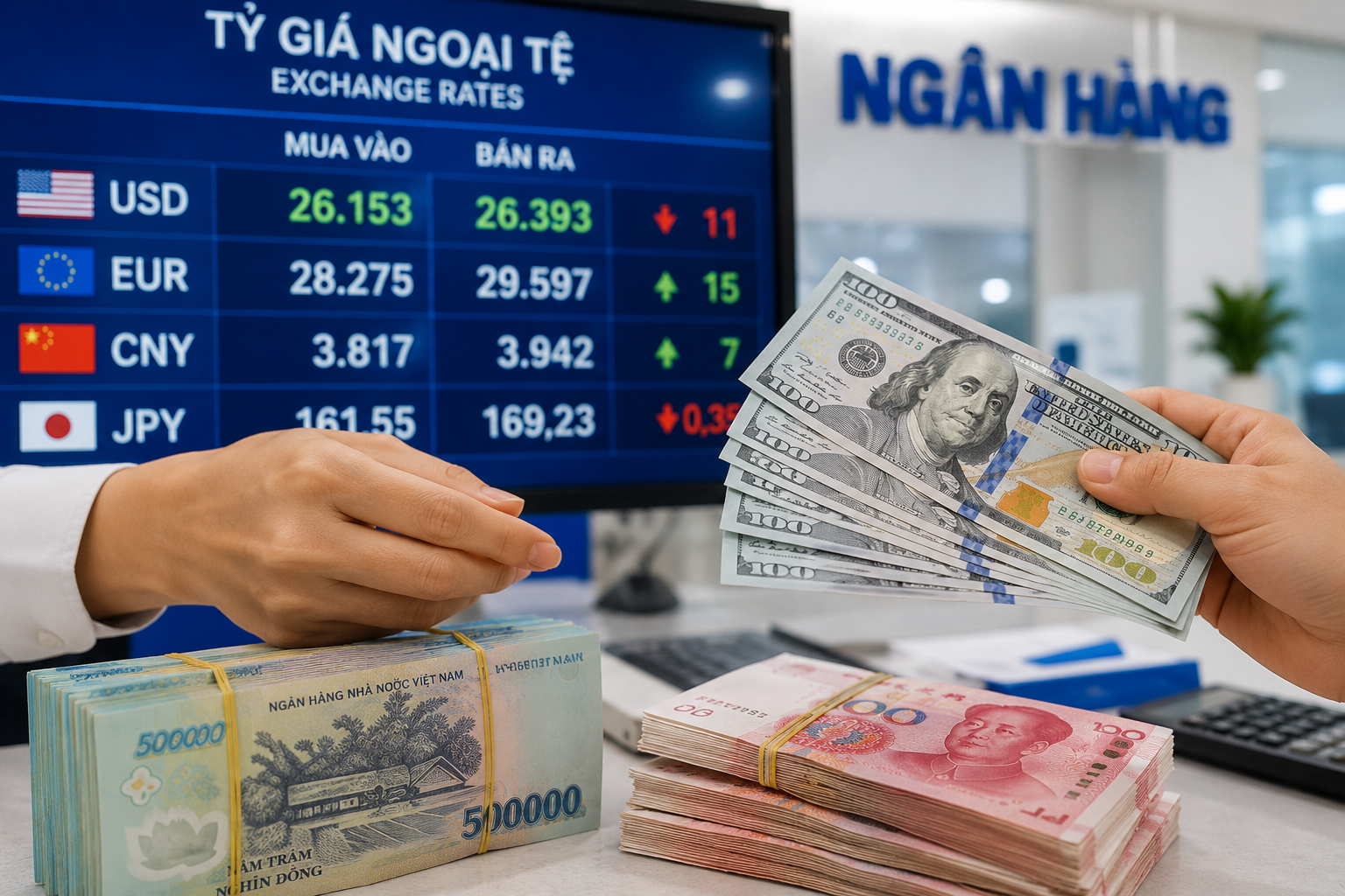 Thị trường ngoại hối hạ nhiệt, USD mất giá tại nhiều ngân hàng lớn Thị trường ngoại hối hạ nhiệt, USD mất giá tại nhiều ngân hàng lớn