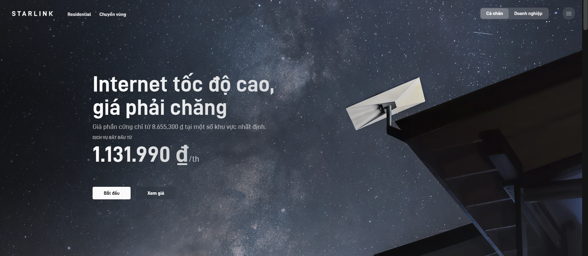 Dịch vụ internet vệ tinh Starlink chính thức nhận đặt hàng tại Việt Nam với giá từ 1,13 triệu đồng
