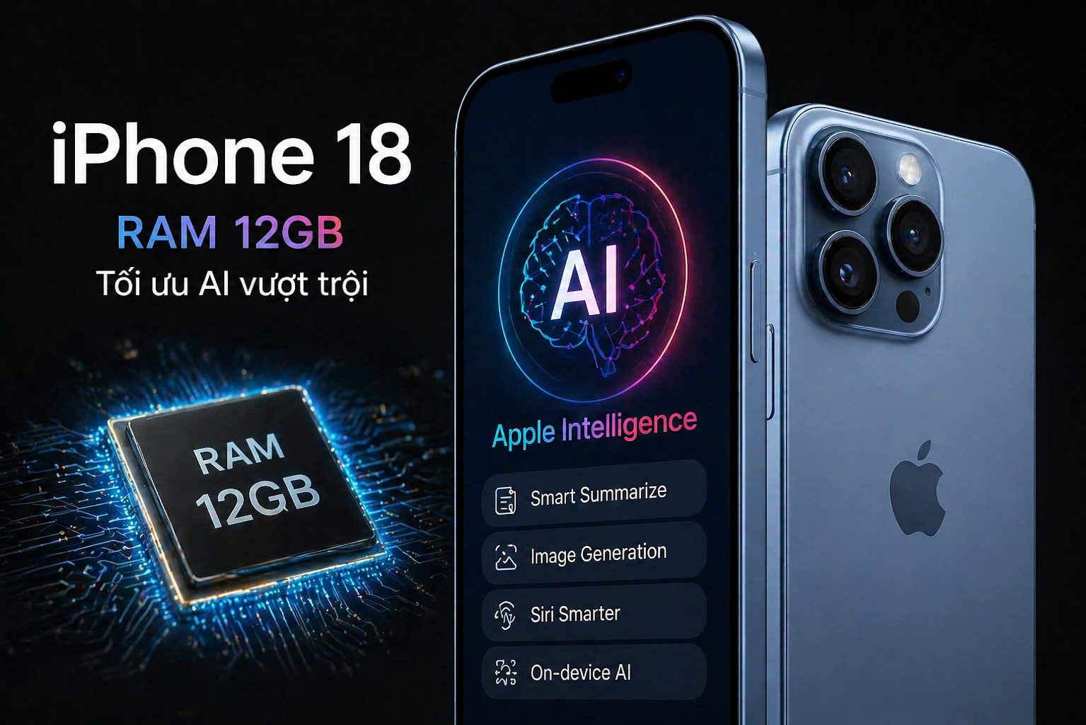 iPhone 18 tăng RAM để chạy AI: Apple chấp nhận “hy sinh” một số cấu hình