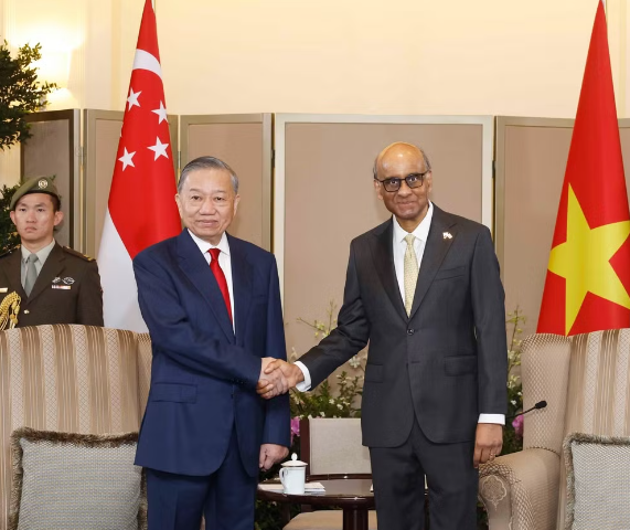 Tổng Bí thư, Chủ tịch nước Tô Lâm hội đàm với Tổng thống Singapore Tharman Shanmugaratnam