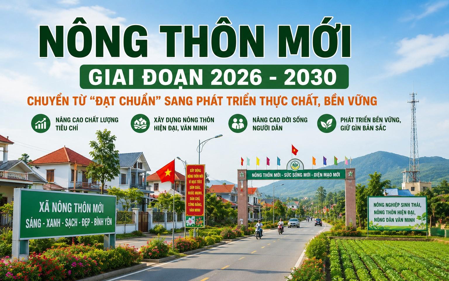 Hà Nội ban hành Bộ tiêu chí xã nông thôn mới giai đoạn 2026–2030 Hà Nội ban hành Bộ tiêu chí xã nông thôn mới giai đoạn 2026–2030