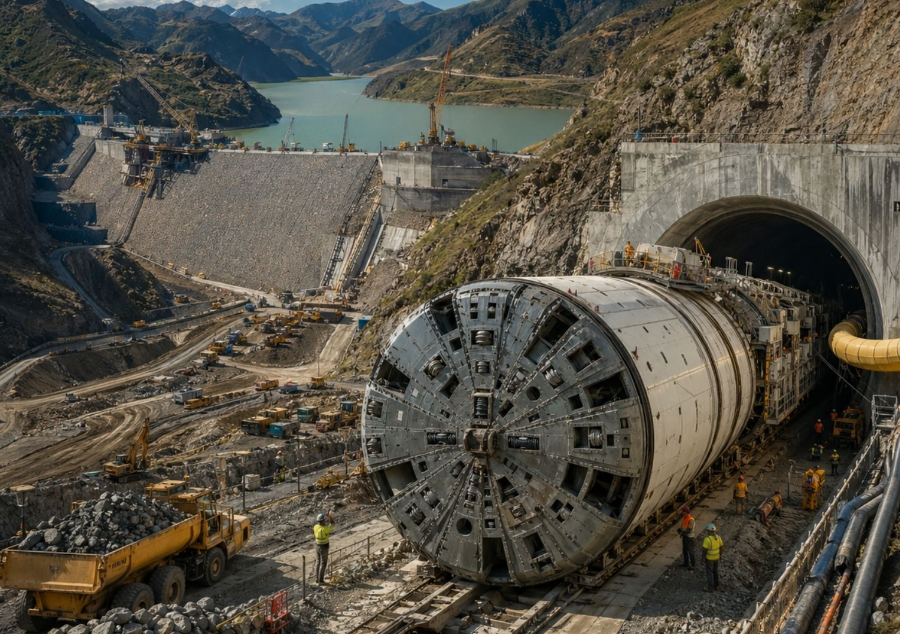 Huy động cỗ máy TBM dài bằng 4 sân bóng đá để đào hầm xuyên núi, mở đường cho dự án hạ tầng hơn 84.000 tỷ đồng
