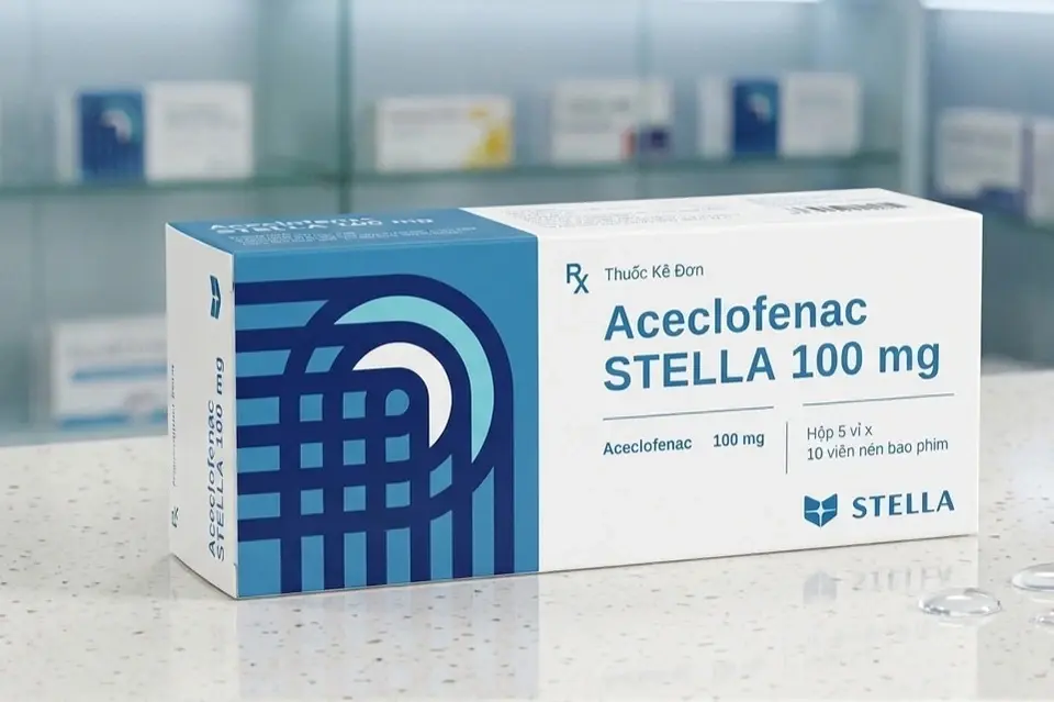 Thu hồi toàn quốc lô thuốc trị viêm khớp Aceclofenac STELLA 100mg do vi phạm chất lượng mức độ 2