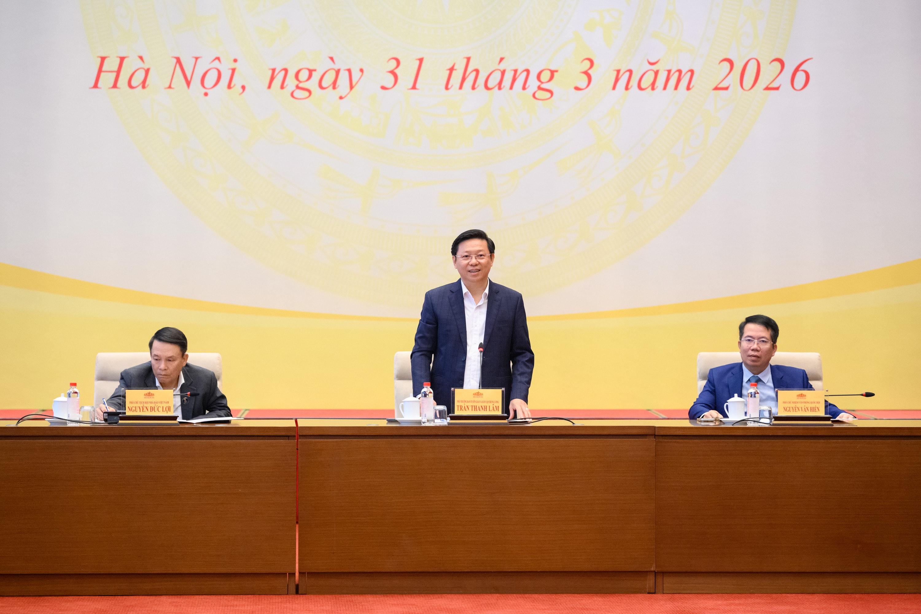 Hội nghị giao ban báo chí tuyên truyền về Kỳ họp thứ Nhất, Quốc hội Khóa XVI