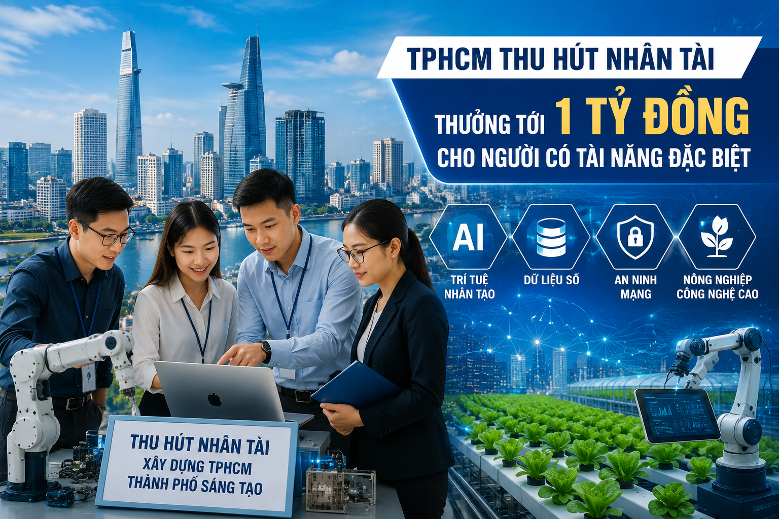 TPHCM thưởng đến 1 tỷ đồng cho người có tài năng đặc biệt