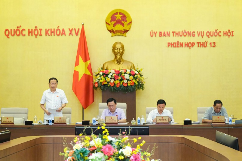 Phó Chủ tịch Thường trực Quốc hội Trần Thanh Mẫn điều hành nội dung Phiên họp.