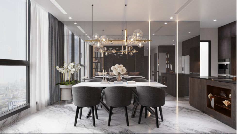 Nội thất cao cấp tạo nên không gian đẹp, tiện nghi tại Sunshine Sky City