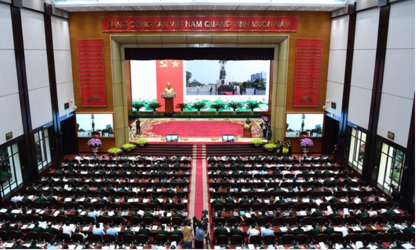 Sáng ngày 25/7, tại Hà Nội, Quân ủy Trung ương, Bộ Quốc phòng tổ chức Hội nghị Quân chính toàn quân 6 tháng đầu năm 2022 - Ảnh: VGP