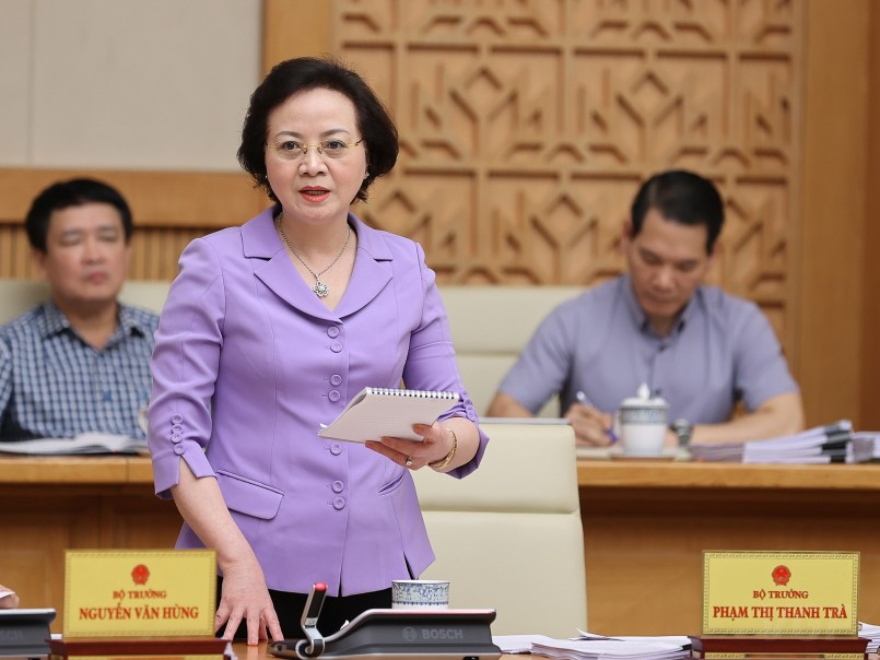 Bộ trưởng Bộ Nội vụ Phạm Thị Thanh Trà phát biểu - Ảnh: VGP