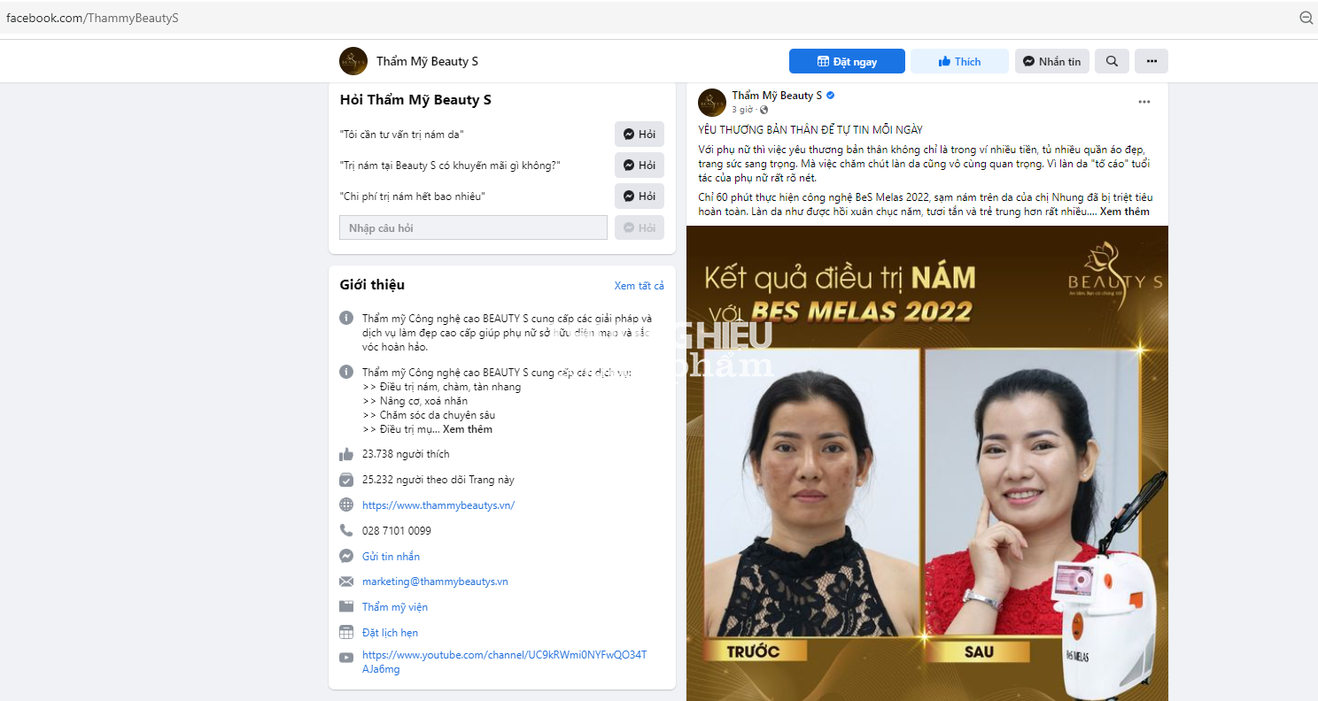 Cơ sở làm đẹp của Công ty BEAUTY S bị đình chỉ hoạt động