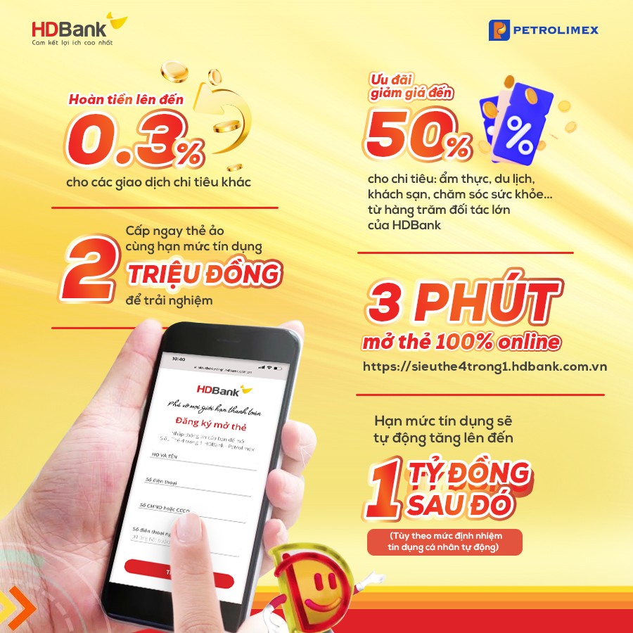 Lý do siêu thẻ HDBank Petrolimex 4 trong 1 trở thành vật ‘bất ly thân’ Lý do siêu thẻ HDBank Petrolimex 4 trong 1 trở thành vật ‘bất ly thân’