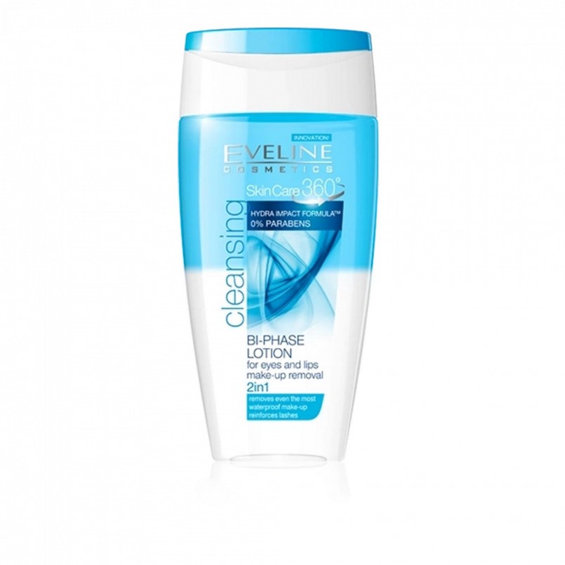 Nước tẩy trang 2 trong 1 cho mắt và môi Eveline SkinCare 360°