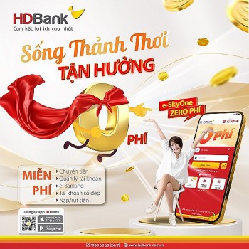 HDBank miễn 100% phí giao dịch online e-SkyOne trọn đời