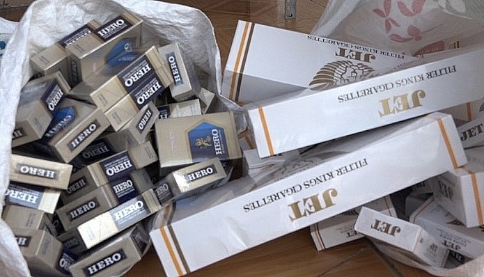 Số thuốc lá nhập lậu bị thu giữ (Ảnh: Công an An Giang) Số thuốc lá nhập lậu bị thu giữ (Ảnh: Công an An Giang)