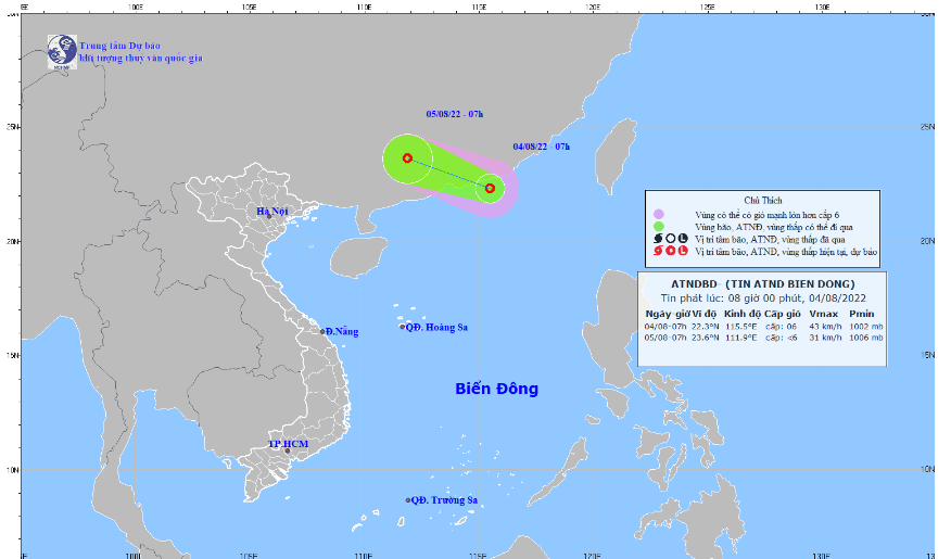 Đường đi của áp thấp nhiệt đới Đường đi của áp thấp nhiệt đới