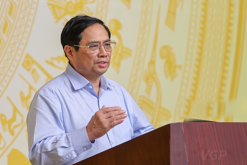 Thủ tướng Chính phủ Phạm Minh Chính: Chuyển đổi số cần thực chất, hiệu quả, góp phần quan trọng xây dựng nền kinh tế độc lập, tự chủ, hội nhập - Ảnh: VGP/Nhật Bắc