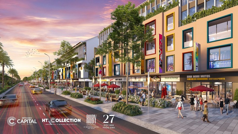 11 shoptel Ruby mặt tiền Đại lộ Bình Minh được định hình trở thành tuyến phố “Wall” đẳng cấp nhờ lợi thế “độc tôn” của cung đường giao thương và tầm vóc của BĐS cận kề sân golf.
