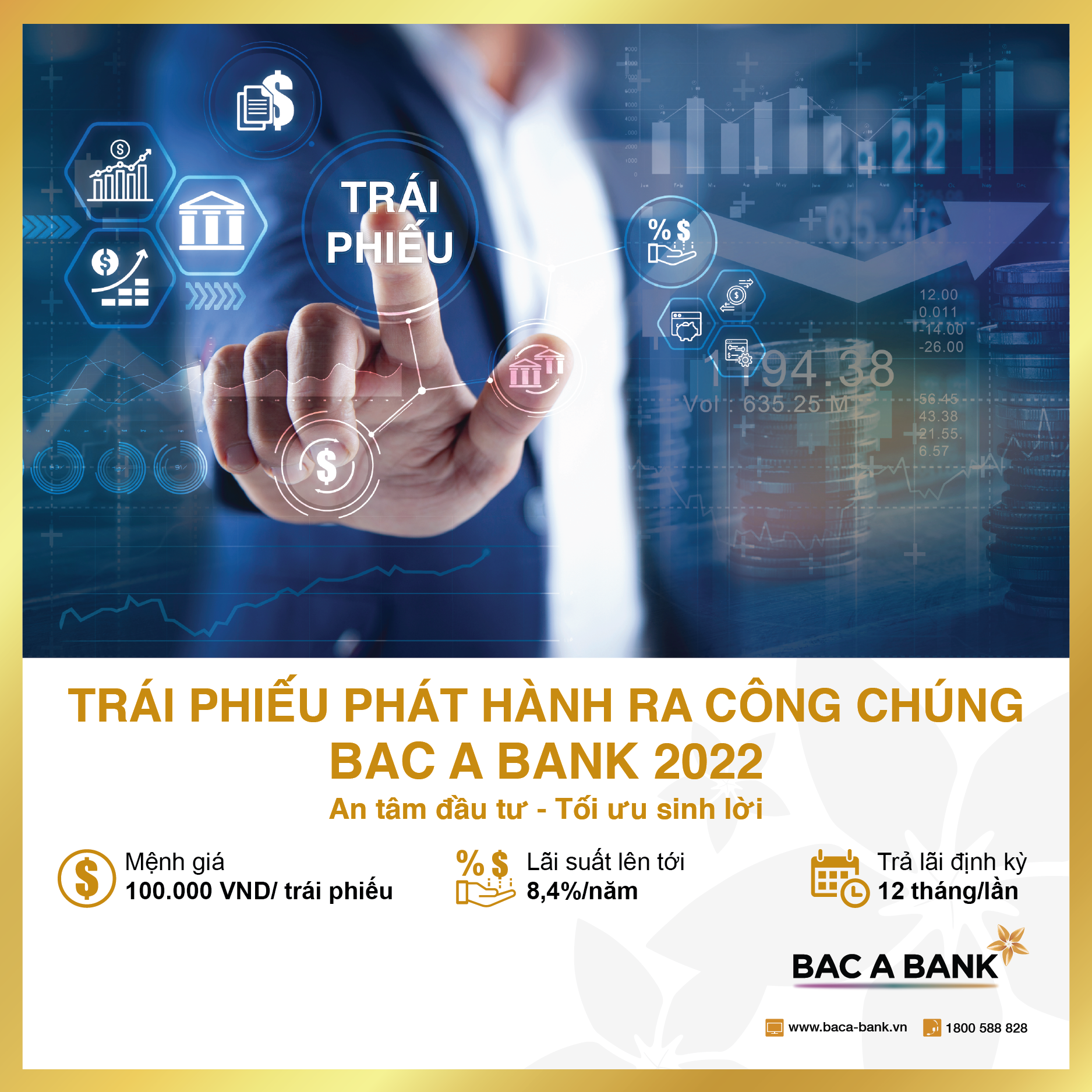 BAC A BANK Chính thức chào bán 16 triệu trái phiếu phát hành ra công chúng đợt 1