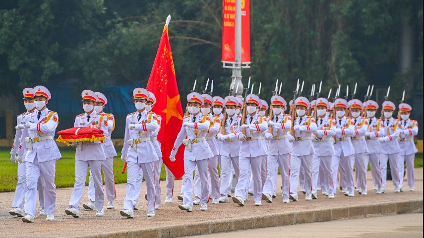 Thiêng liêng lễ chào cờ tại Quảng trường Ba Đình sáng 2/9