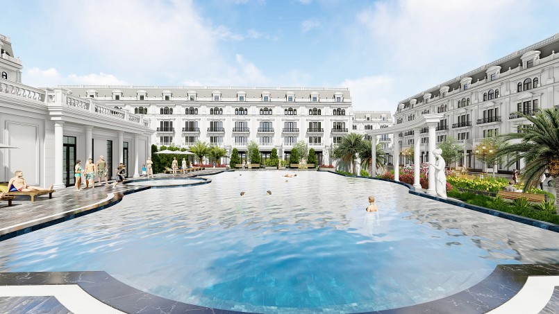 Không gian bể bơi Địa Trung Hải – Khu đô thị Danko Avenue