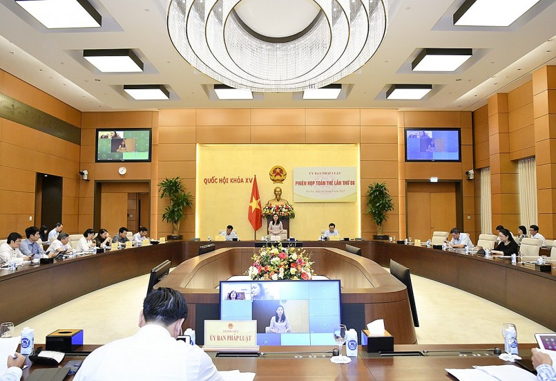 Phó Chủ nhiệm Ủy ban Pháp luật Nguyễn Phương Thủy chủ trì Phiên họp