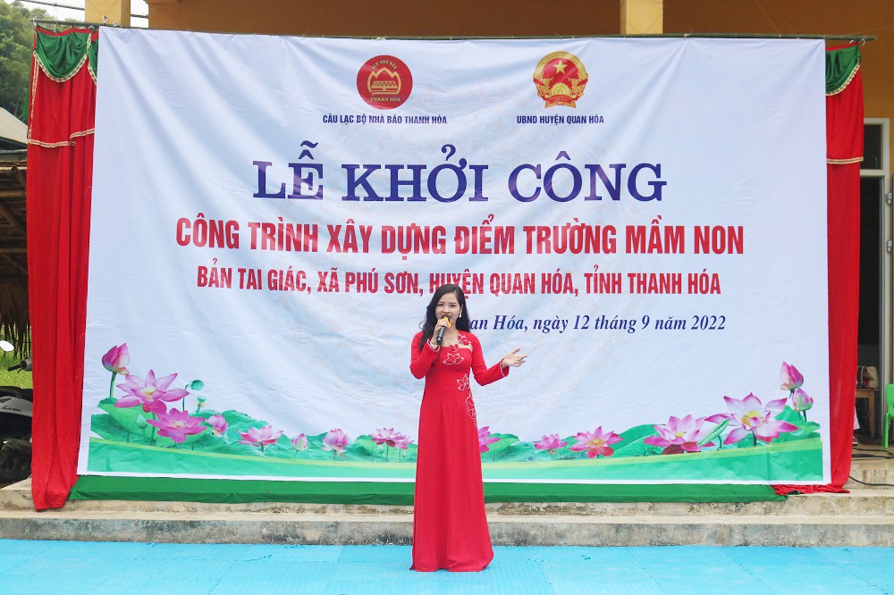 CLB Nhà báo Thanh Hóa tài trợ 300 triệu đồng xây dựng điểm Trường Mầm non Bản Tai Giác