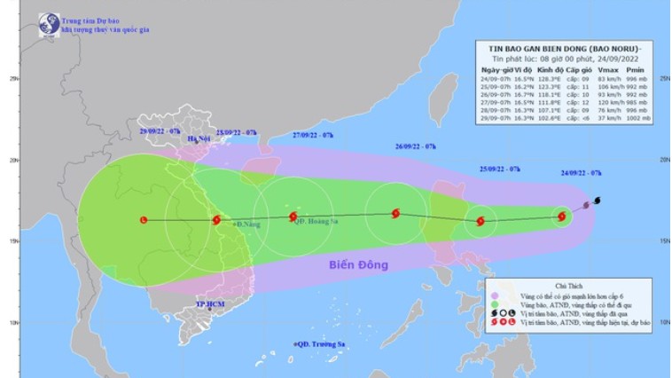 Bão NORU giật cấp 16 khi tiến vào miền Trung; các cơ quan Trung ương chỉ đạo khẩn cấp ứng phó
