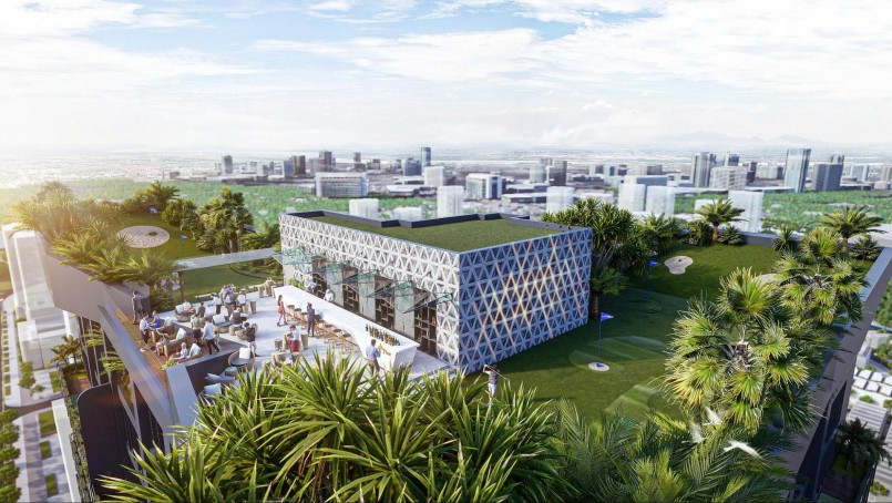 Sân tập golf mini đáp ứng nhu cầu tập luyện mỗi ngày của cư dân