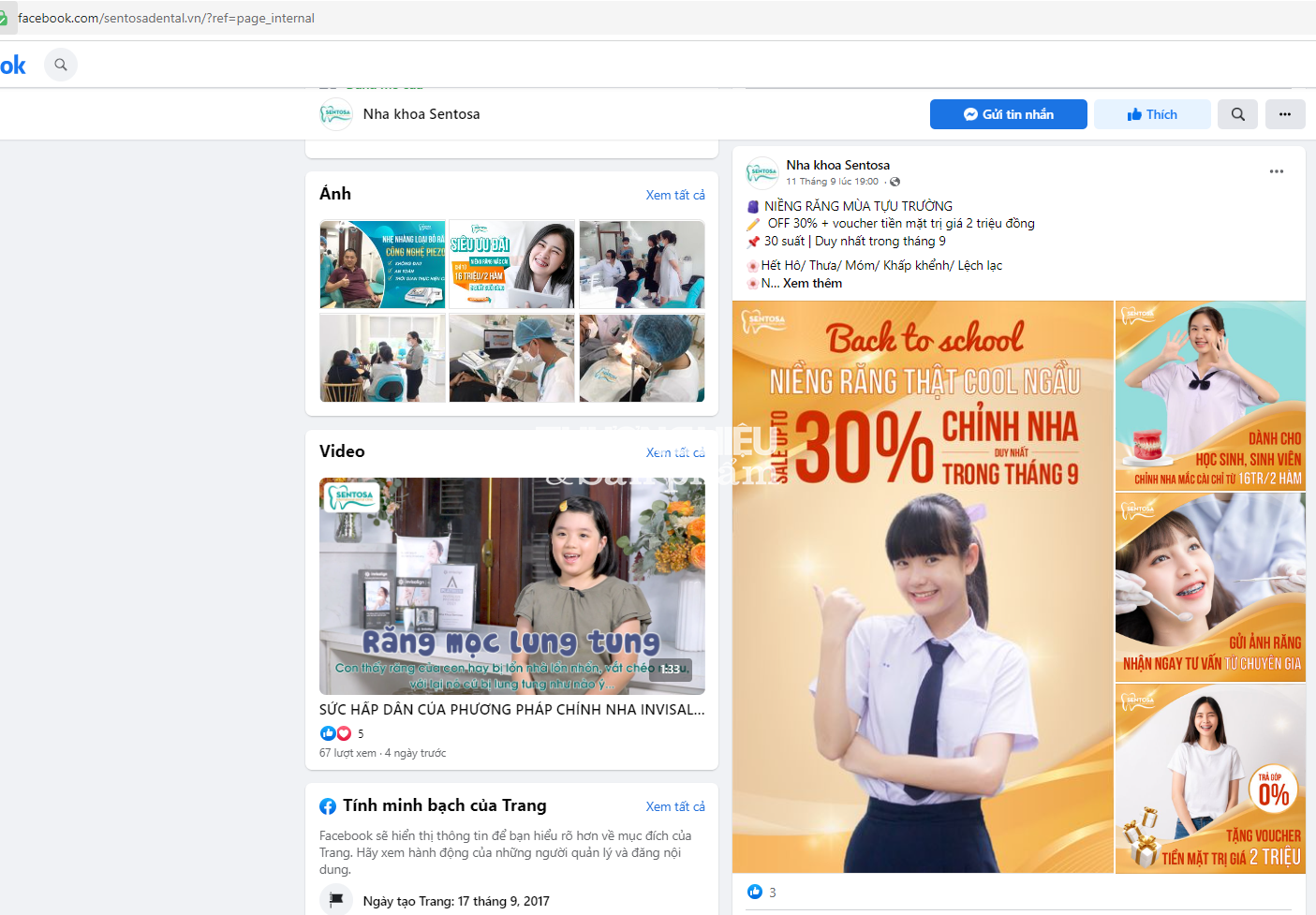 Phòng khám chuyên khoa răng hàm mặt – Nha khoa Sentosa quảng cáo trước khi được cấp phép