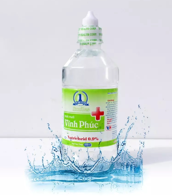 Thu hồi trên toàn quốc lô Nước muối Vĩnh Phúc kém chất lượng