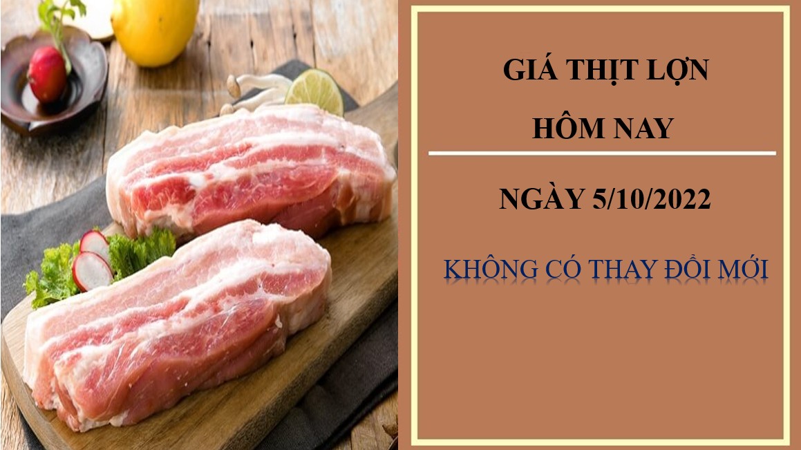 Giá thịt lợn hôm nay 5/10/2022: Không điều chỉnh mới