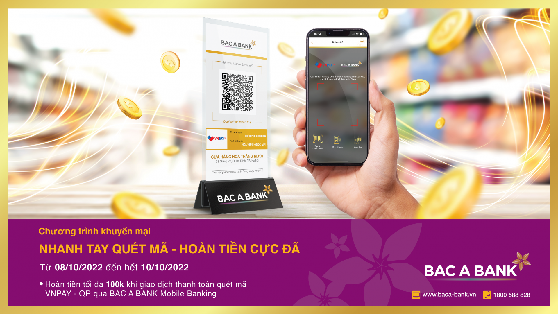 BAC A BANK ưu đãi hoàn tiền nhân ngày chuyển đổi số quốc gia
