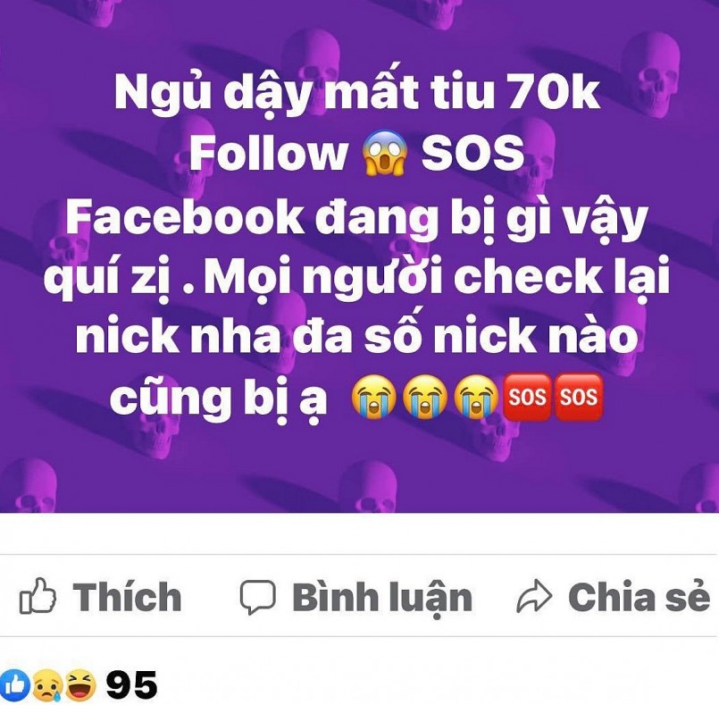 Nhiều tái khoản có lượng người theo dõi lớn bị giảm về dưới 10 nghìn.