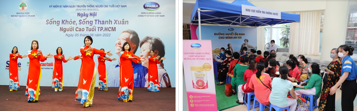 Với mong muốn chăm sóc cho người cao tuổi cả về thể chất lẫn tinh thần, Vinamilk sẽ đồng hành cùng các Hội, ban ngành để tổ chức thêm nhiều hoạt động ý nghĩa trong thời gian tới. Với mong muốn chăm sóc cho người cao tuổi cả về thể chất lẫn tinh thần, Vinamilk sẽ đồng hành cùng các Hội, ban ngành để tổ chức thêm nhiều hoạt động ý nghĩa trong thời gian tới.