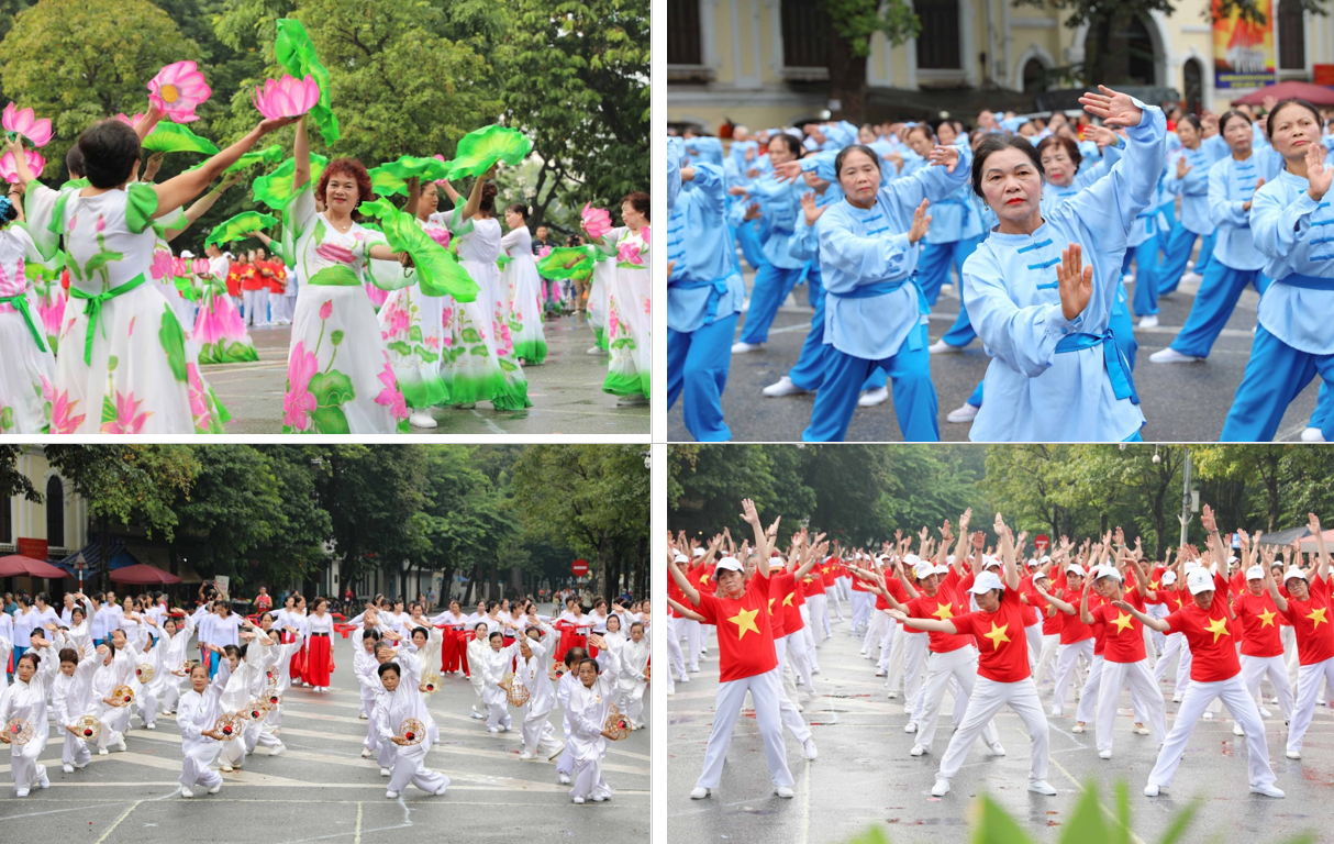 Việc rèn luyện sức khỏe đều đặn kết hợp với dinh dưỡng hợp lý đã giúp cho cộng đồng người cao tuổi duy trì được cơ thể dẻo dai; các động tác thuần thục và khỏe khoắn. Việc rèn luyện sức khỏe đều đặn kết hợp với dinh dưỡng hợp lý đã giúp cho cộng đồng người cao tuổi duy trì được cơ thể dẻo dai; các động tác thuần thục và khỏe khoắn.