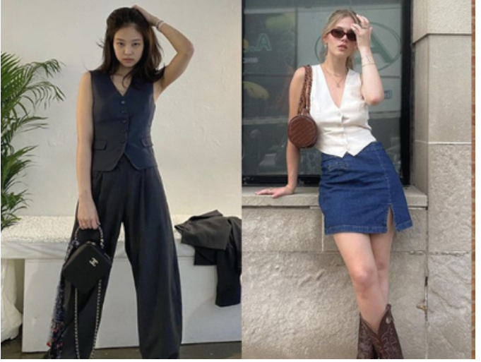 Áo vest gile “chiếm sóng” thị trường thời trang mùa thu Áo vest gile “chiếm sóng” thị trường thời trang mùa thu