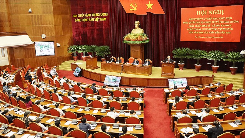 Toàn cảnh Hội nghị tại Hội trường Văn phòng Trung ương Đảng