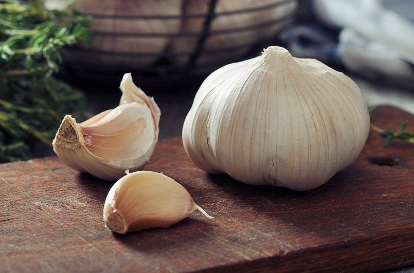 Tỏi tươi nghiền nát biến alliin thành allicin giúp tăng đề kháng. Tỏi tươi nghiền nát biến alliin thành allicin giúp tăng đề kháng.