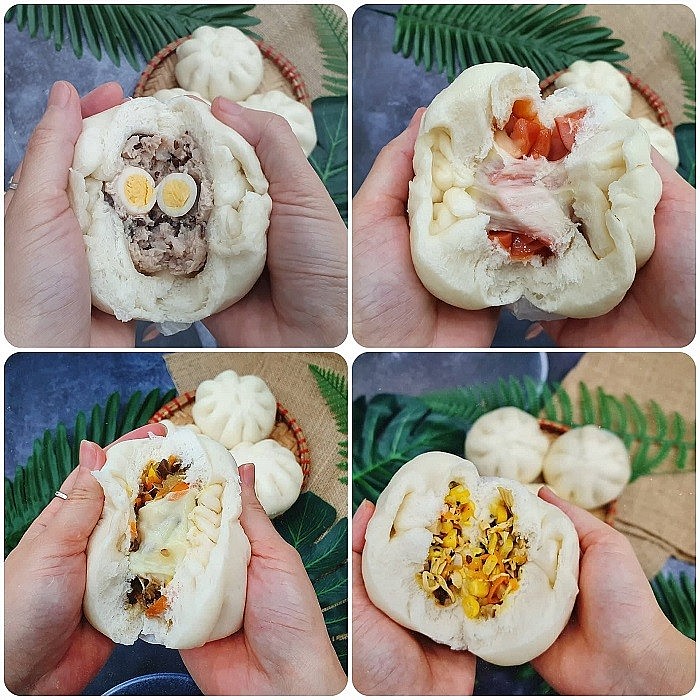 Sản phẩm ban đầu chị làm chỉ là những chiếc bánh bao, những chai nước ép Sản phẩm ban đầu chị làm chỉ là những chiếc bánh bao, những chai nước ép