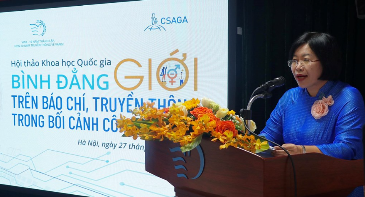 Tiến sỹ Dương Kim Anh - Phó Giám đốc Học viện Phụ nữ Việt Nam khẳng định Báo chí, truyền thông có sứ mệnh đặc biệt quan trọng trong việc truyền tải thông tin về bình đẳng giới...
