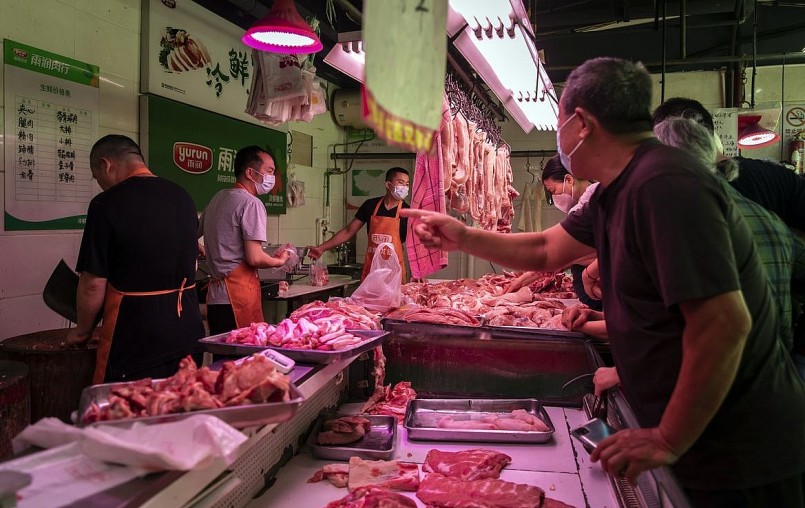 Giá thịt heo tại Trung Quốc tăng liên tục.
