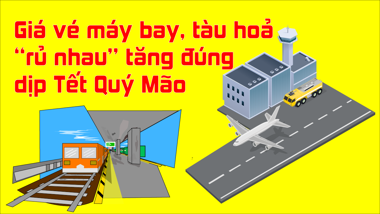 Giá vé máy bay, tàu hoả “rủ nhau” tăng đúng dịp Tết Quý Mão