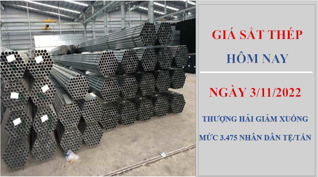 Giá sắt thép hôm nay 3/11/2022: Giảm nhẹ trên Sàn Thượng Hải