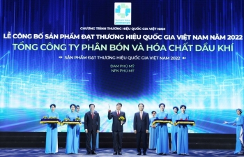 Phân bón Phú Mỹ lần thứ 5 liên tiếp được công nhận là Thương hiệu Quốc gia