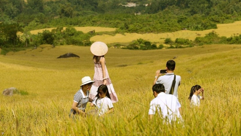 Những thửa ruộng bậc thang là nơi duy khách lưu lại những bức ảnh đẹp.