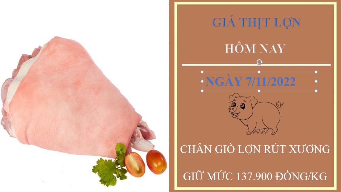 Giá thịt lợn hôm nay 7/11/2022: Không có thay đổi tại WinMart