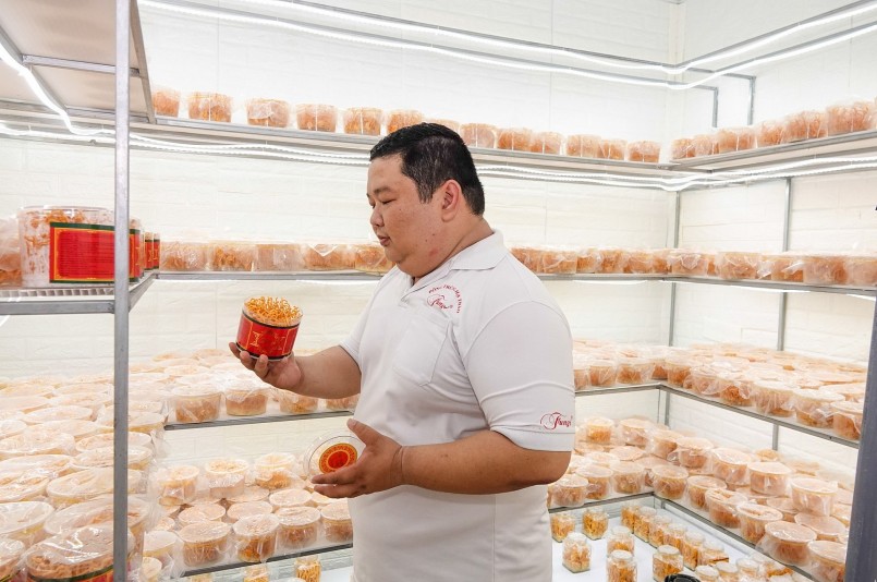 Khu trồng nấm quý của anh Điền.