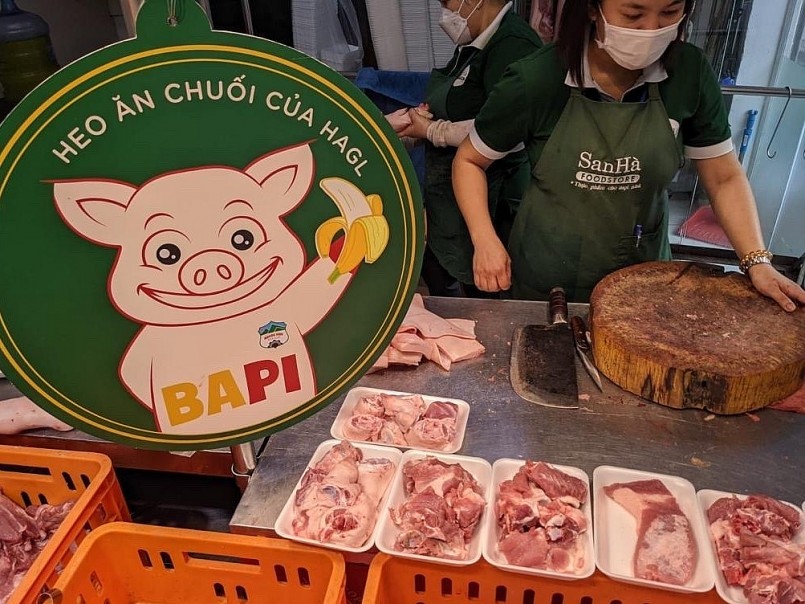 Sản phẩm heo ăn chuối thu hút sự quan tâm của người tiêu dùng. Sản phẩm heo ăn chuối thu hút sự quan tâm của người tiêu dùng.