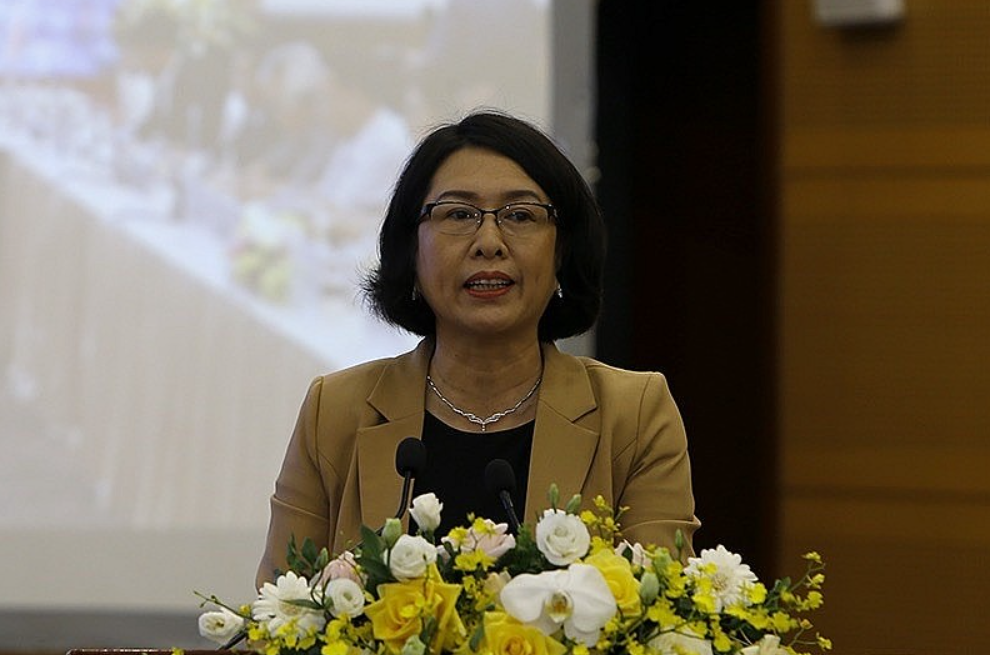 TS Trần Thị Hồng Minh, Viện trưởng Viện Nghiên cứu quản lý kinh tế Trung ương (CIEM) phát biểu