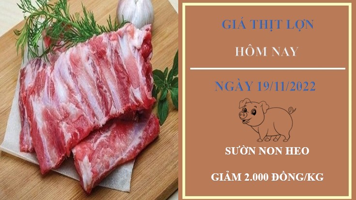 Giá thịt heo hôm nay 19/11/2022: Giảm 2.000 đồng/kg tại Công ty Thực phẩm bán lẻ